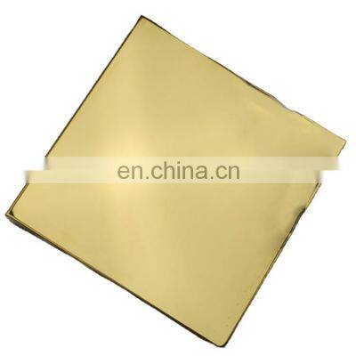 Color stainless steel sheet 304 Gold Mirror finish for decoration