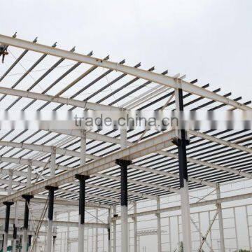 Structural Steel Warehouse With White Fireproof Painted Steel Frame