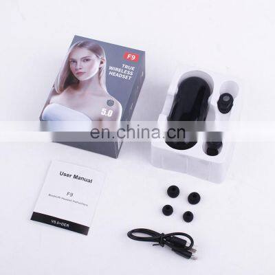 Wireless BT Earphone F9 LED Display Touch Switch Earbuds TWS With Power Bank Charging Box Noise Cancelling F9 TWS Headphones photo-4
