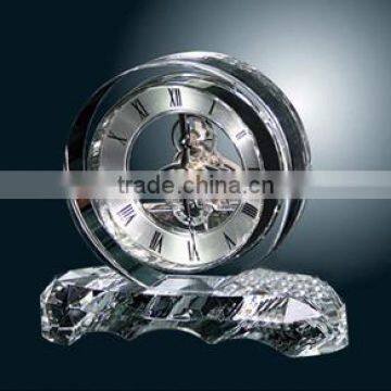 Large mechanical table clock top grade crystal clock round crystal table clock