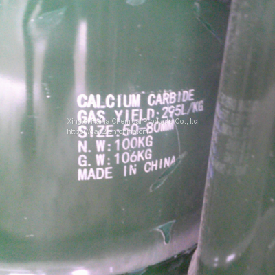 calcium carbide /Acetylene calcium  customized green barrel 100kg net weight/or gray color