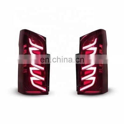 Upgrade to Through Dynamic Taillight Taillamp With Center Light for Mercedes Benz Vito V260 V250 W447 W446 Rear Lamp 2016-2020 photo-3