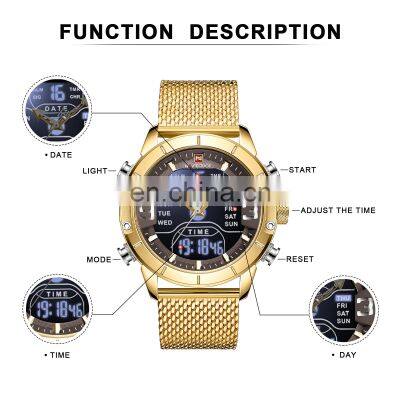 NAVIFORCE 9117 Luxury Quartz Movement Steel Watch Stainless Steel Week Display Luminous Wristwatches Wholesale Watches photo-2