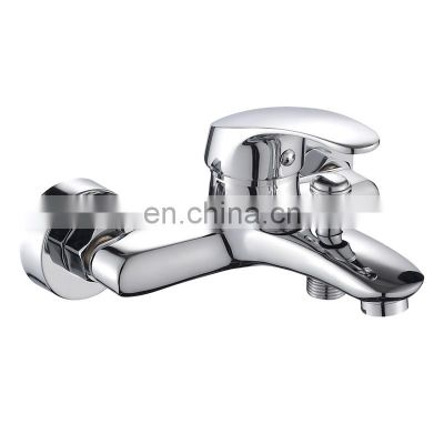 Durable Polished Chrome Brass European Shower Faucet Mixer