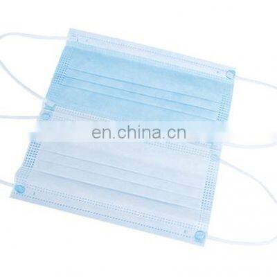 Adjustable nose bar Ear Loop disposable Nonwoven face mask medical adult face mask