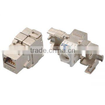 Cat.6A or Cat.6 RJ45 180 Shielded Keystone Jack