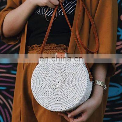 Bali Round Rattan Bag, Summer Crossbody Straw Bag Hot Trend 2023