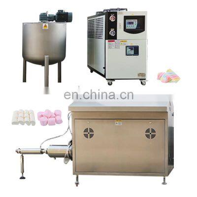 Continuous Industrial Make Cotton Marshmallow Food Product Twist Mixer Aerating Machine Center Candy Floss Line