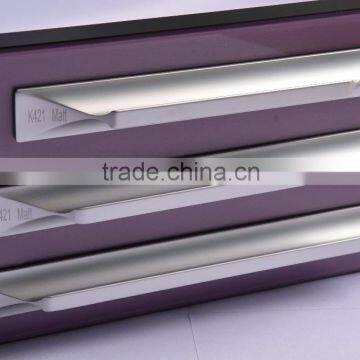 new design frosted silver anodizing aluminium door kitchen cabinet handle