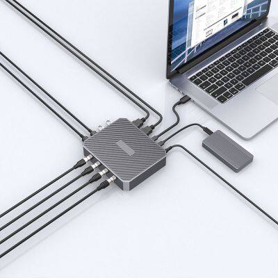 10 Ports Thunderbolt Docking Station Built-in SDI-4-channel Capture Card photo-3