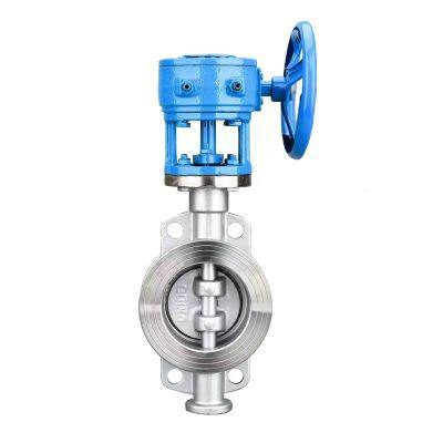 Stainless steel pneumatic butterfly valve D373W-16P DN100