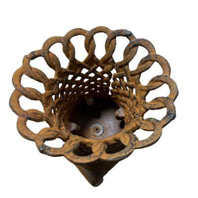 Antique Style Garden Planter Antique Brown Cast Metal - Flower Pot Plant Pot photo-4