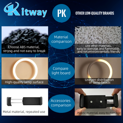 Phone Fashion Circle With Tripod Stand Ring Lamp for Makeup Photography Ring Fill Light Selfie Led 10 12 Inch 10inch 12inch photo-3