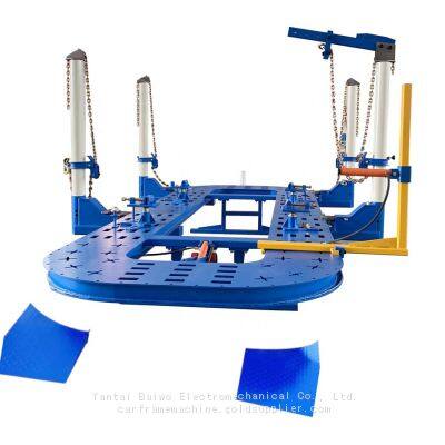 Manganese steel car frame machine chassis straightening bench with 4 pulling towers
