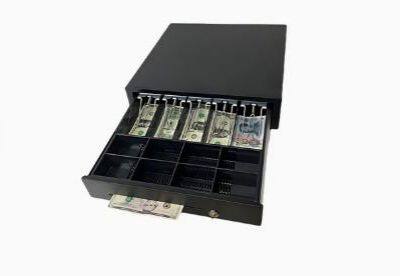Cash Drawer 460 mm High Quality 12V/24V Cash Register 8 Coin Trays Cash Drawer Metal Box