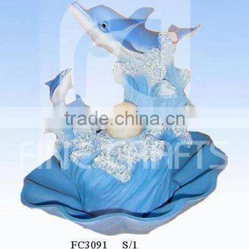 Polyresin Dolphin Table Water Fountain