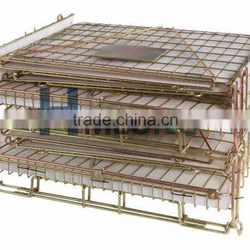 Folded Wire Mesh Steel Forklifts Stacking Container photo-2
