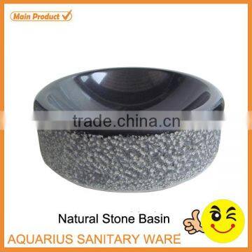 Black Marble Stone Art Pedestal Basins