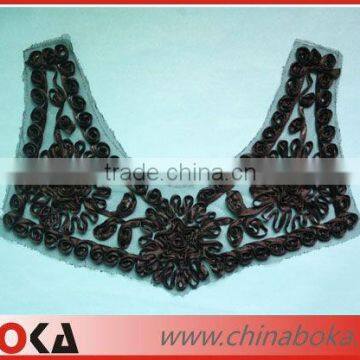 black organza flower collar motif