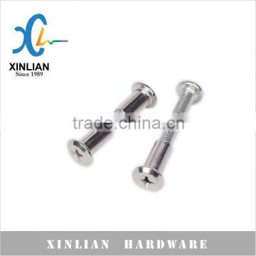 Cross flat taper head assembly screw and nut connecting screw