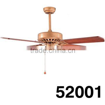 Hand Switch No Light Ceiling Fan 4 Wooden Blade