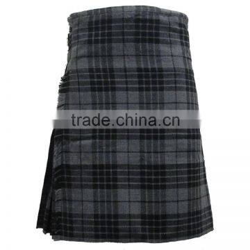 Grey Watch 5 Yards Tartan Kilt Made of Fine Quality Tartan Material