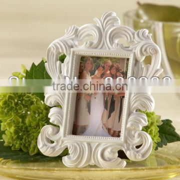 Baroque style White Photo Frame Placecard Holder for wedding return gifts souvenirs