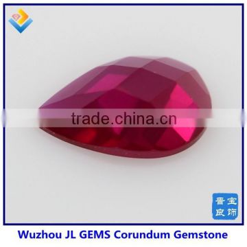 high quality synthetic Pear Shape Brilliant Corundum Ruby