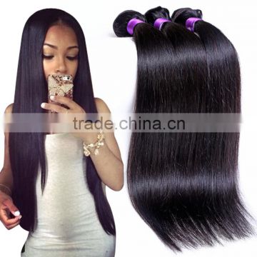 2016Alibaba Cheap Virgin Brazilian Remy Human Hair, Silk Straight Natural Black Hair Extension