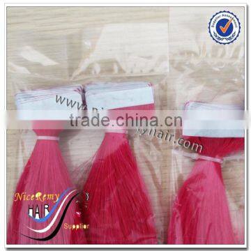 Wholesale Tape Hair Extensions African American Human Tape Hair Extensions Pink Hair Tape photo-2