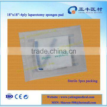 30X30cm 4ply folded sterile lap sponge pad