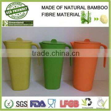 colorful and natural square bamboo pitcher