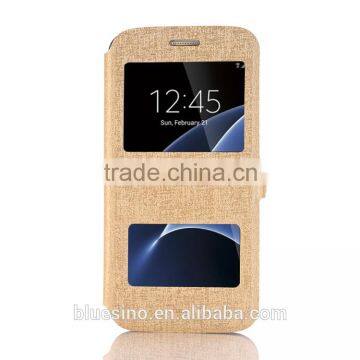 Window cell phone lether case for Samsung J1