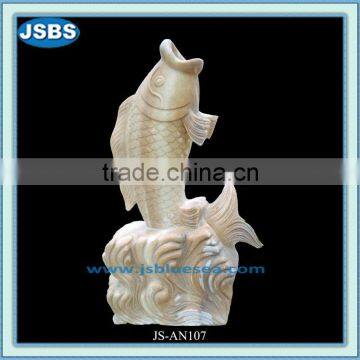 Marble golden fish statue