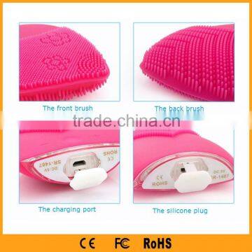 Facial Massage Brush Silicone Plastic Handheld Massager photo-5