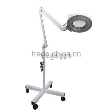 5X Magnifying Lamp Rolling Floor Stand Adjustable Facial Steamer Equipment photo-2