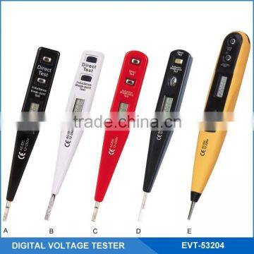 Digital LCD Voltage/Circuit Tester, 12-250V AC/DC, Screwdriver Probe