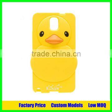 High quality rubber duck Silicone 3d phone case mobile cover for Samsung galaxy s6 edge cell phone case back cover