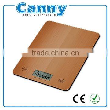 slim line glass electronic digital kitchen food weight scale with brushed printing