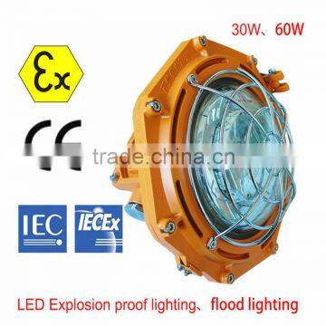 ATEX certificate approved LED explosion proof light fixture for hazardous locations