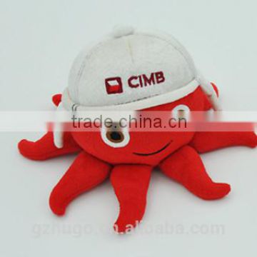 High Quality Wholesale Custom Hat Octopus Plush Toy