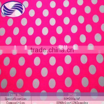 Solid Swimwear fabric Nylon Spandex Plaid Fabric metallic lycra fabrics