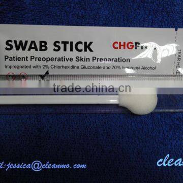 Skin Antiseptic CHG Swabsticks, medical swabsticks, factory direct sale