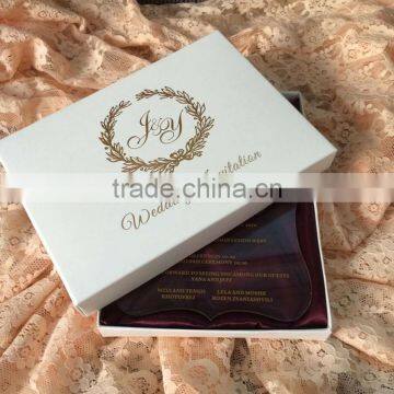 Clear Acrylic Die Cut Wedding Invitations For Elegant Wedding Favors box                        
                                                Quality Choice