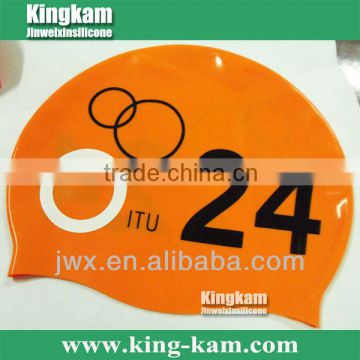 New Arrival-- Big Printing Silicone Swimming Cap                        
                                                Quality Choice