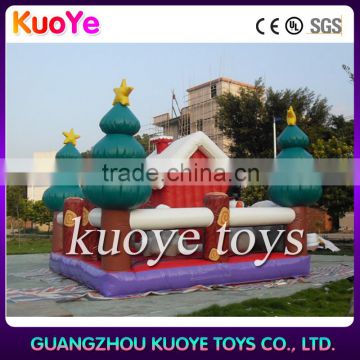 inflatable Christmas bouncer with Santa,Christmas bouncy castle with Snowman,Christmas bounce house for promotion