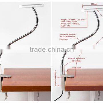 The Brightness Adjustable LED Chip Gooseneck Reading Light photo-5