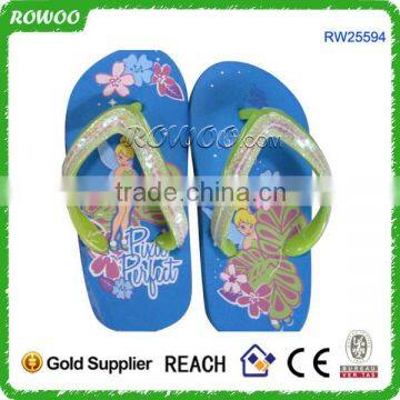 Girls Colorful Shine PVC Sequins Flip Flops