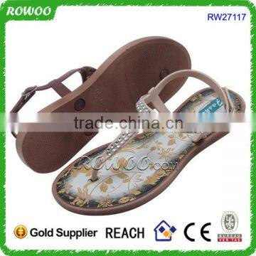 PVC strap sandal custom PVC women's flip flops factory