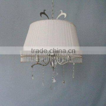 chandelier lighting with big white lampshade